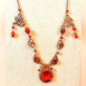 Czech Glass Necklace Vintage